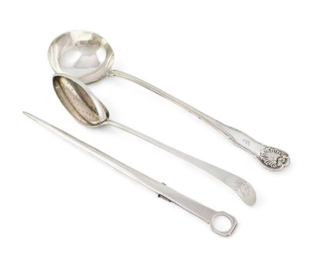 A William IV silver King's Husk pattern soup ladle,by William Chawner, London 1833,the terminal with an initial, plus a Georg