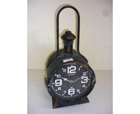 Railway lantern style clock (45cm high) 