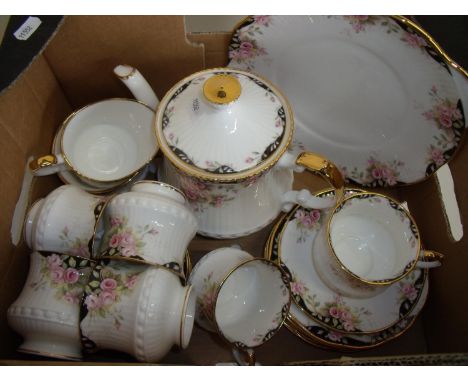 Queen's china Midnight Rose tea service 
