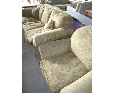 Three seat sofa and matching armchair 