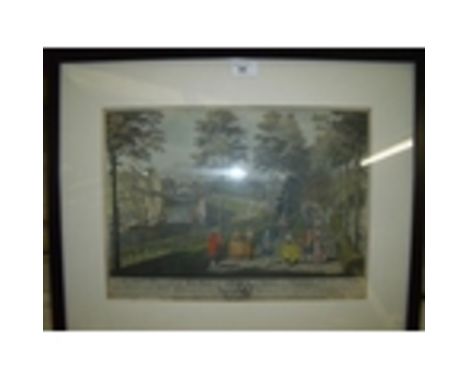 Hand coloured print after the early 19th C print 'To The Right Honourable The Lord Mayor The Alderman and Corporation Of The 