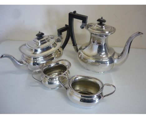 Four piece silver plated tea service 