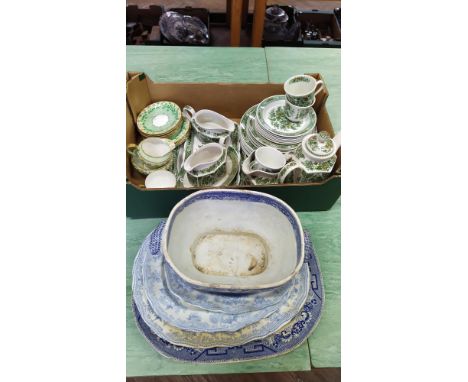 A Ridgway 'Canterbury' part dinner service of approx twenty seven pieces, Aynsley plates, saucers, cream jug and sugar bowl p