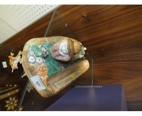 A CERAMIC LORD NELSON WARE FIGURATIVE PEN TRAY 