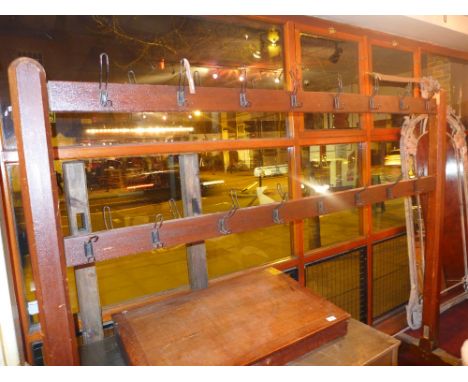 Two vintage coat racks sections 