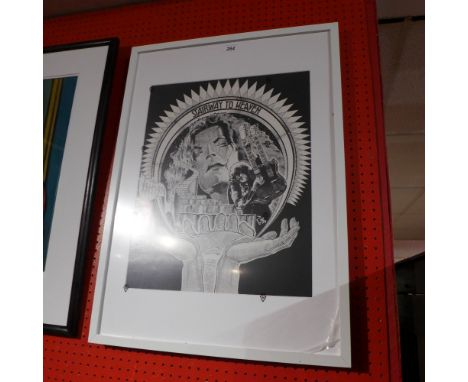 A Led Zeppelin Stairway to Heaven framed print 50 x 70cm 