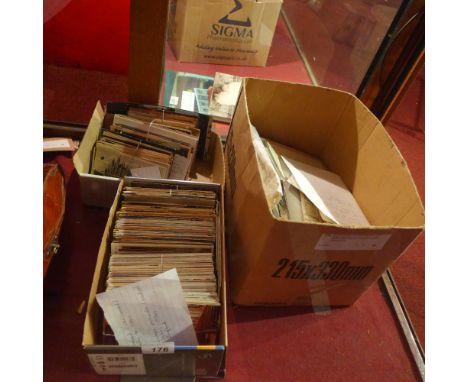 A large collection of vintage postcard's, mainly British, some Italy, France and other countries together with a collection o