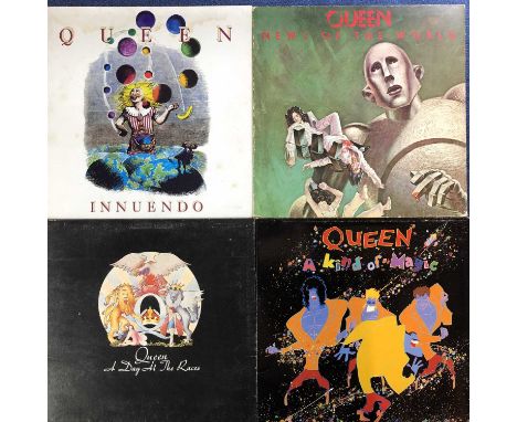 Queen - 4 LP Records - All 1st Pressings: Innuendo UK 1991, News of  the World, A Day at the Races and A Kind of Magic.  (4)
