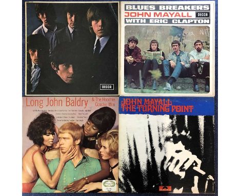 the Rolling Stones / Blues Rock - 13 LP Records: The Rolling Stones - No2 1st Pressing 'Blind Man' Text, Gimme Shelter, Flowe