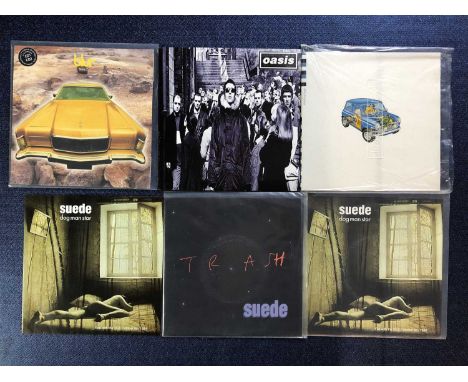 Britpop - 4 x 7" Single Records &amp; 2 x Flexis: Blur - Song 2 Purple Vinyl, Suede - Trash, Dog Man Star Sampler Flexi x2, O