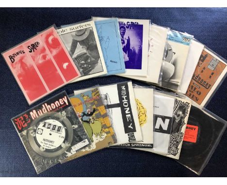 Butthole Surfers / Mudhoney - 15 x 7" Single Records: Butthole Surfers 5x7"; Peel Show 1988, Dick Gas Forty Five, Soiled, The