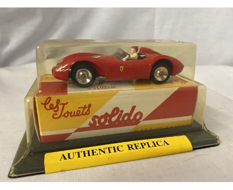 A BOXED SOLIDO FERARRI 500 TRC MODEL RACING CAR NUMBER 1101 