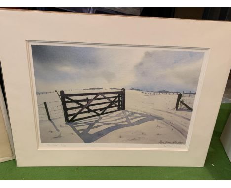 A MOUNTED LIMITED EDITION PICTURE - 2/195 - ENTITLED THE GATE SIGNED BY PAUL DENE MARLOR 