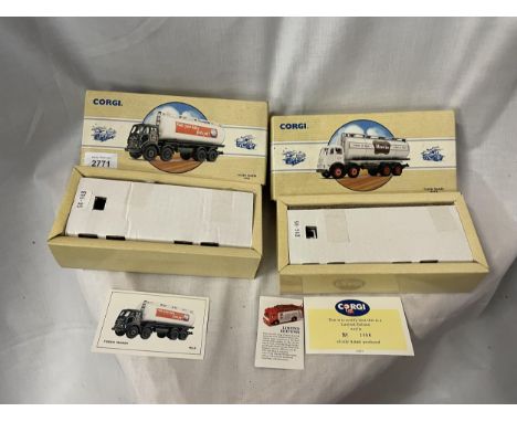 TWO BOXED CORGI WAGONS - A FODEN TANKER MILK - NUMBER 97951 AND A FODEN TANKER HOVIS 97952 