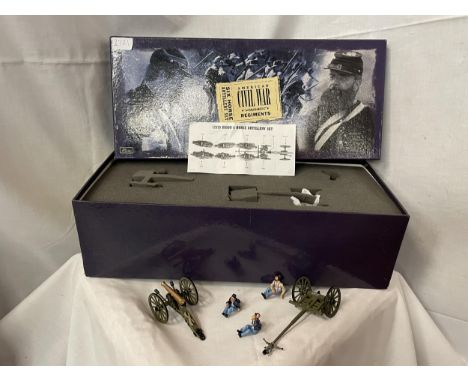 A BOXED BRITAINS AMERICAN CIVIL WAR SIX HORSE ARTILLERY ELEVEN PIECE MODEL SOLDIER SET - NUMBER 17379 
