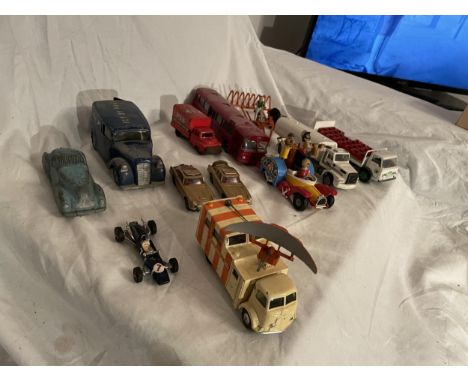 TWELVE UNBOXED CORGI AND OTHER MODEL VEHICLES 