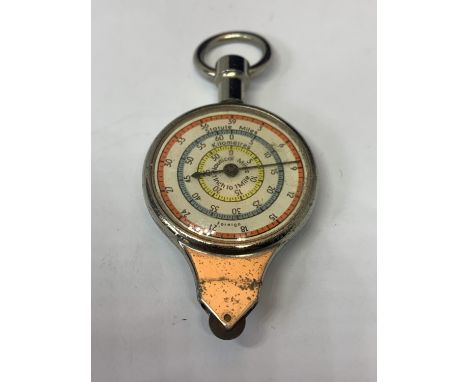 A VINTAGE COMPASS AND MILE MARKER 