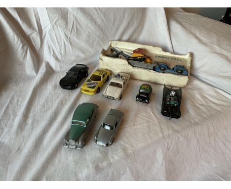 EIGHT UNBOXED MODEL CARS - A SPOT ON 1:42 SCALE ROLLS ROYCE (EXCELLENT CONDITION) AND SEVEN CORGIS - CITROEN LE DANDY, BATMOB