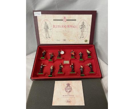 A BOXED BRITAINS THE BLUES AND ROYALS TWELVE PIECE MODEL SOLDIER SET - NUMBER 5293 - LIMITED EDITION 1712/5000 