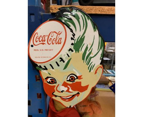 A COCA COLA ENAMEL SIGN 