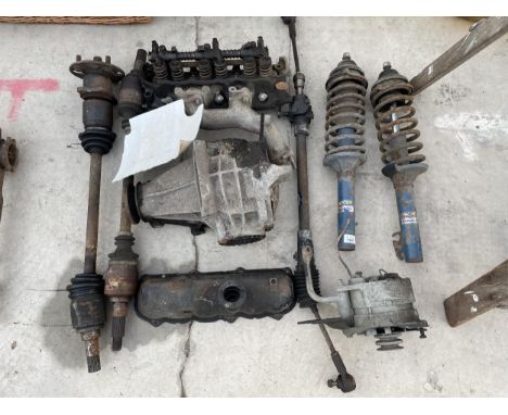A LARGE QUANTITY OF AUTOMOBILE SPARES TO INCLUDE SPRINGS AND SHAFTS ETC 