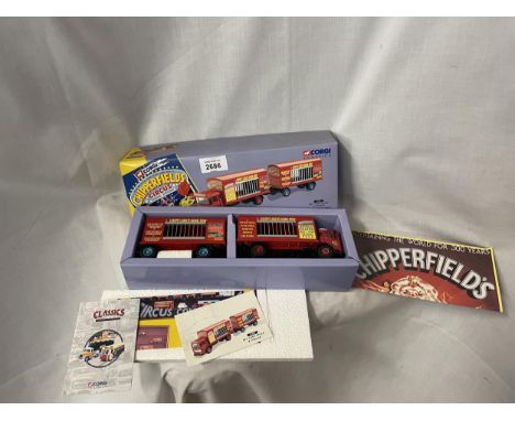 A BOXED CORGI AEC CAGE TRUCK AND TRAILER WITH REPLICA CHIPPERFIELDS CIRCUS POSTER NUMBER 97889 