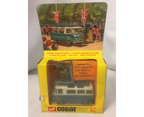 A CORGI COMMER MOBILE CAMERA VAN NUMBER 479 IN ORIGINAL BOX 