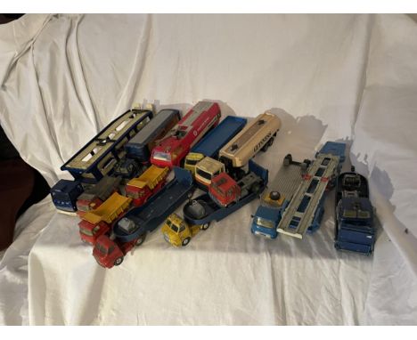 THIRTEEN UNBOXED CORGI WAGONS (TWO REQUIRE TRACTOR UNITS) 