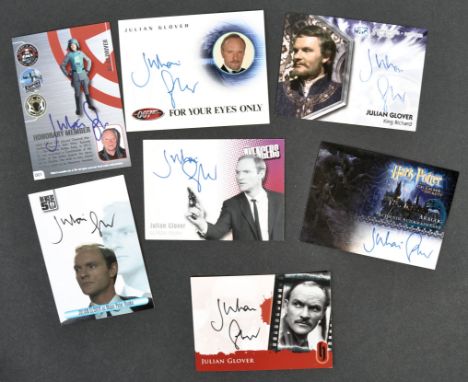 Private Collection of Julian Glover - a collection of x7 assorted autographed ' Limited Edition ' trading cards from a variet