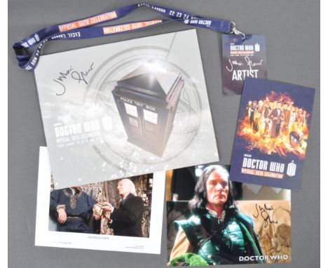 Private Collection of Julian Glover - Mr Glover's personal brochure, pass and thank-you letter from the Doctor Who ' Official