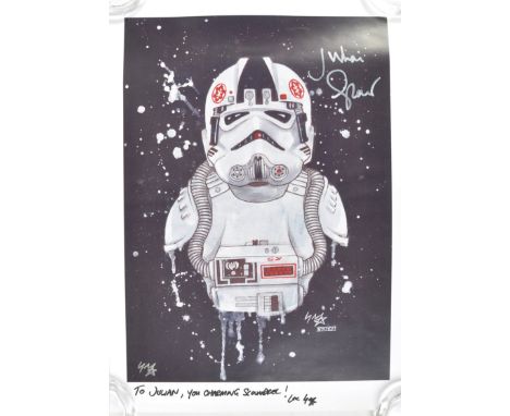 Private Collection of Julian Glover - Star Wars - Fan Art - Lynsey Hutchinson - an impressive art print depicting a TIE Fight