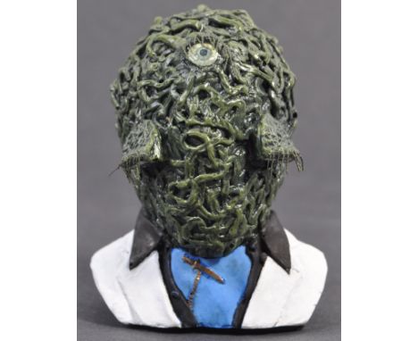 Private Collection of Julian Glover - a unique hand-made miniature scale replica bust of Scaroth (played by Glover) in the cl