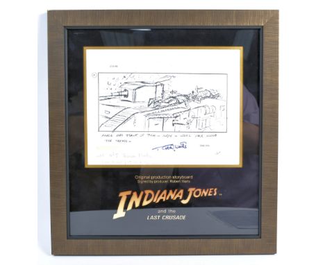 The Julian Glover Auction - Indiana Jones And The Last Crusade (1989) - original production used storyboard, signed by Robert