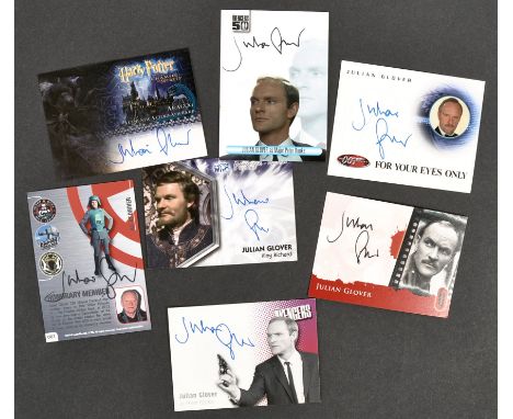 Private Collection of Julian Glover - a collection of x7 assorted autographed ' Limited Edition ' trading cards from a variet
