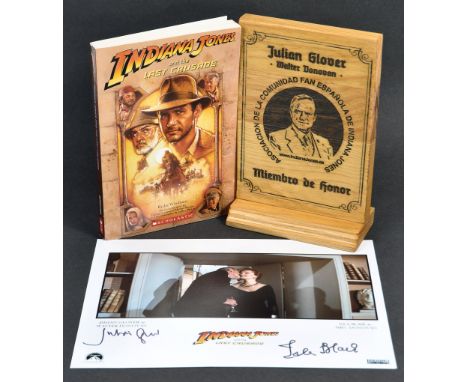 Private Collection of Julian Glover - Indiana Jones - two piece of Indiana Jones memorabilia as presented to Julian Glover wh