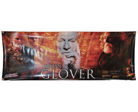 Private Collection of Julian Glover - a large and impressive personally owned canvas banner from Space City Comic Con. The ce