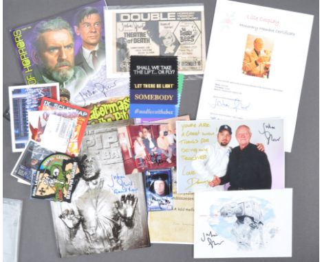 Private Collection of Julian Glover - a collection of assorted signed / autographed ephemera from the collection of Mr Glover