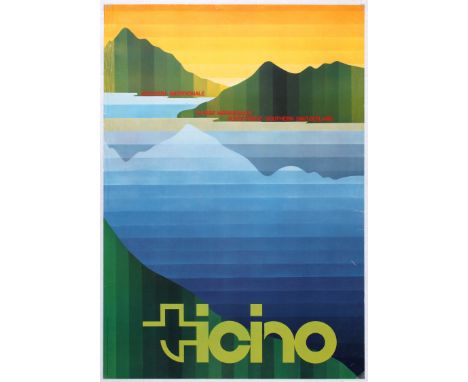 Travel Poster - Southern Switzerland - Ticino Country: Switzerland. Year: 1974. Artist: R. Chicherio. Size (cm): 100x70 Fair 