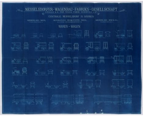Advertising Poster - Nesselsdorfer Wagenbau-Fabriks Gessellschaft - Horse Carts Wall Chart. Tatra is a Czech manufacturer pro