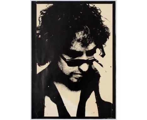 Set of 3 Advertising Posters 1. Bob Dylan. Country: Unknown. Year: 1970s. Artist: Unknown. Size (cm): 57x41.  Fair condition,