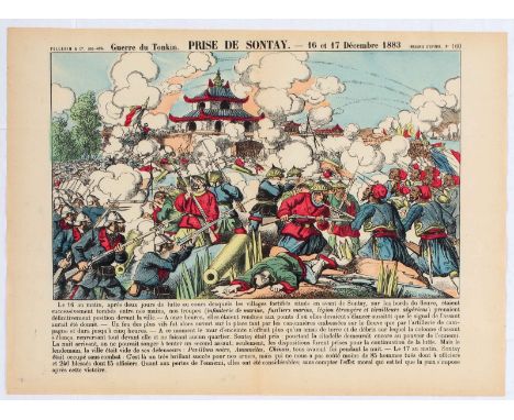 Advertising Poster - Epinal Print - War of Tonkin - Capture of Sontay, 16 & 17 December 1883. The Son Tay Campaign (11 Decemb