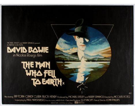 Movie Poster - The Man Who Fell To Earth - Starring David Bowie.   Directed by Nicolas Roeg, also starring Rip Torn, Candy Cl