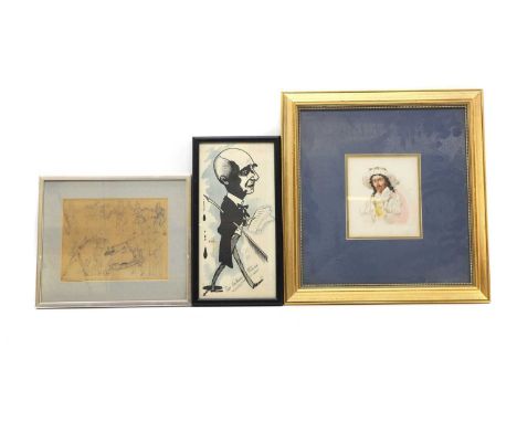 Joseph Lee (1901-1974)   a cartoon sketch, 'Perhaps it's not much of a part, but in the second act you nonchalantly light a c