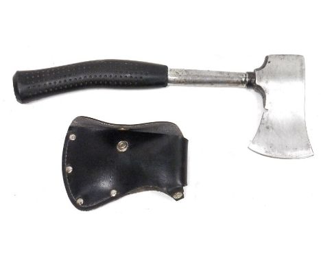 Steel axe, the blade with fibre folding cover, 34cm long&nbsp;