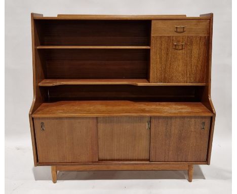 Mid-century White &amp; Newton teak sideboard/cocktail cabinet comprising of a single drawer and drop front section adjacent 