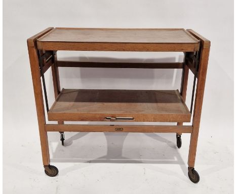 Vintage 1960's 'Tri-Magic' metamorphic drinks trolley/table, H75cm W82cm D39cm approx