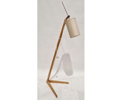 Beech standard lamp, h. 141cm