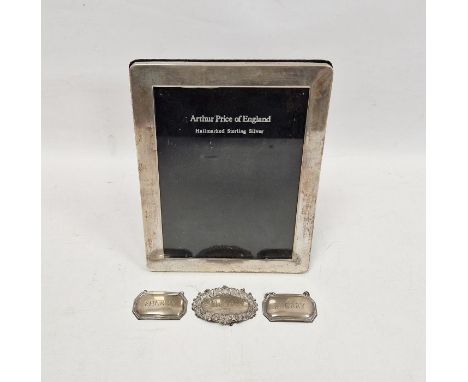 Silver photograph frame, hallmarked London 2002, maker's marks for Arthur Price, with easel back, 21.5cm x 16.3cm&nbsp;