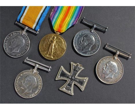 First War medals, to include four War Medals, awarded to PTE J.H. BOYDELL E-LAN.R. PTE. A.W.C. FAIRCHILD. R.M. J. WILSON A.B.