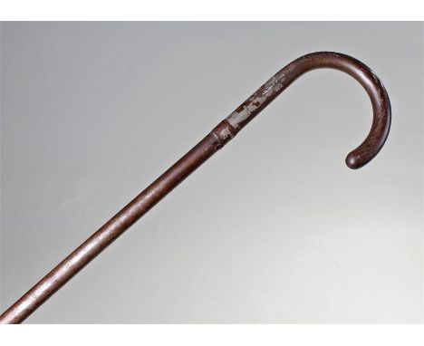 First War period German sword stick, the steel cane top and scabbard, marked Kronprinz, internal steel blade, 88cm long 